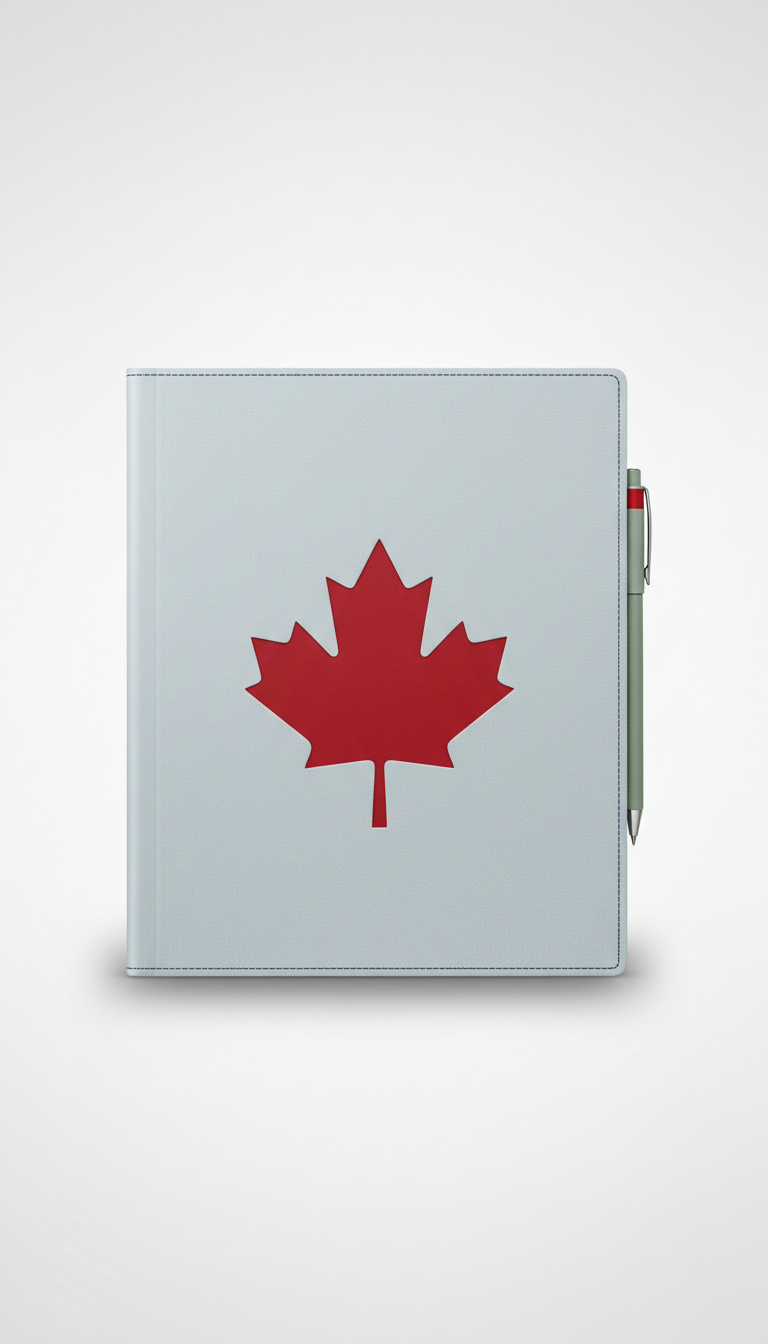 Document Folder with Maple Leaf Emboss