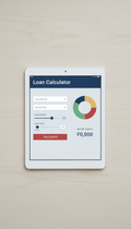 Interactive tablet loan calculator