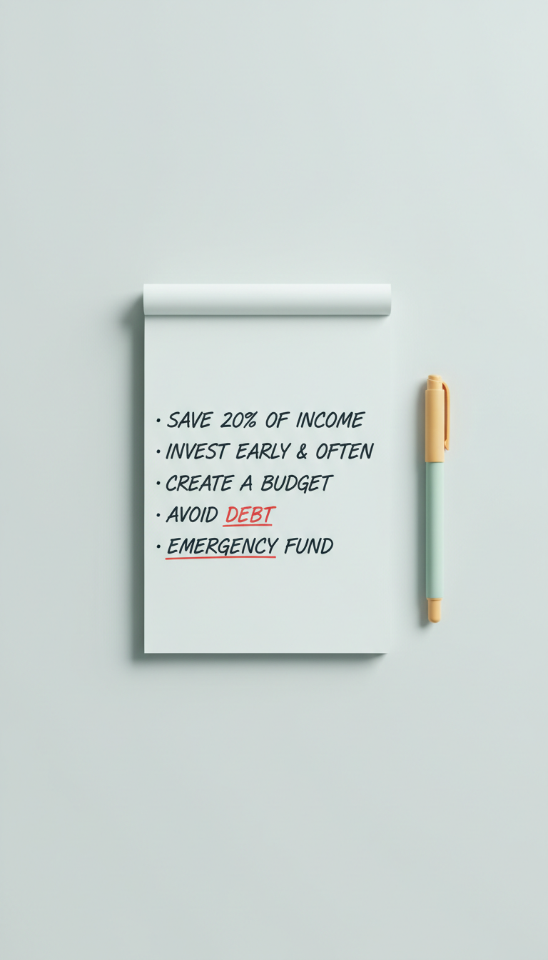 Financial tips notepad with soft-touch pen