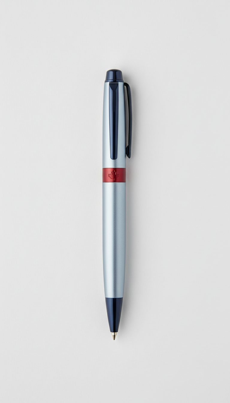 Maple Red Accent Pen Minimalist Branding